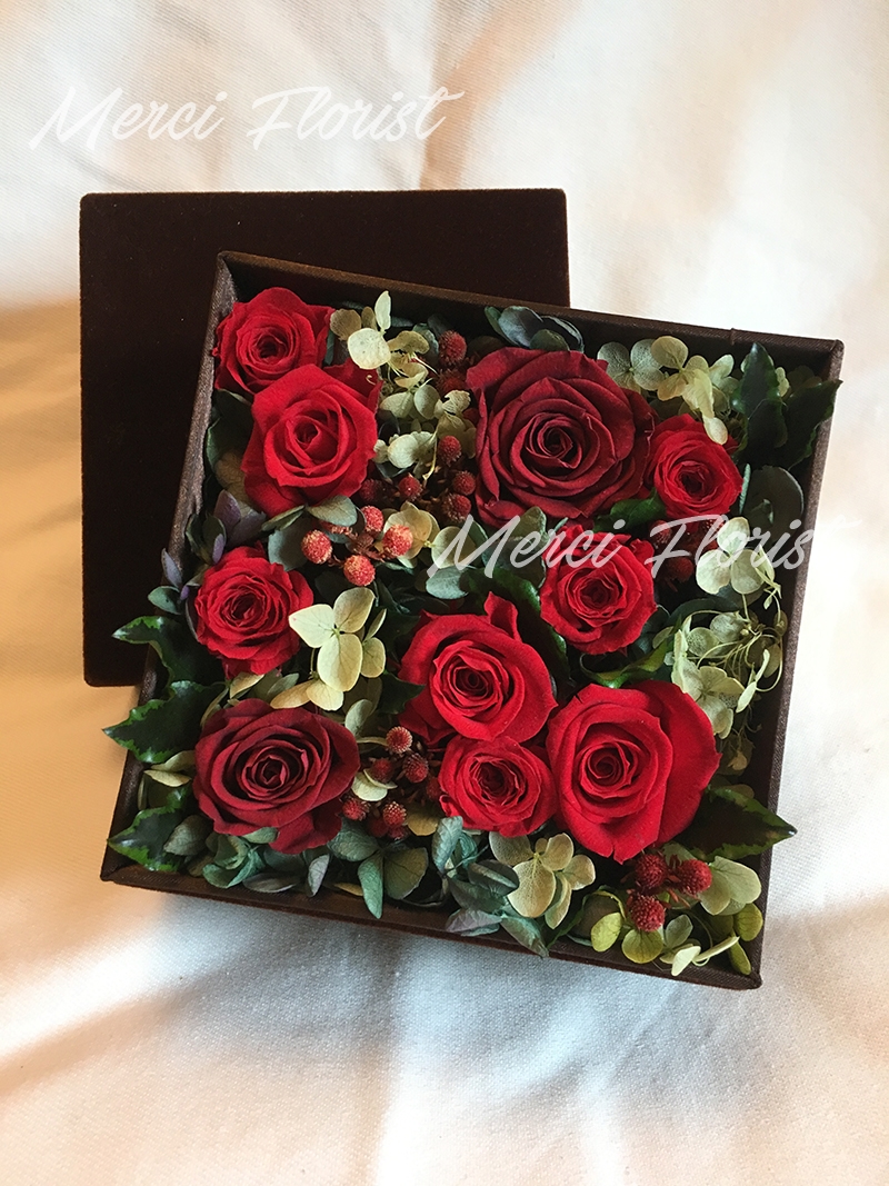 **PFB-RE** Preserved Flowers Box - Red